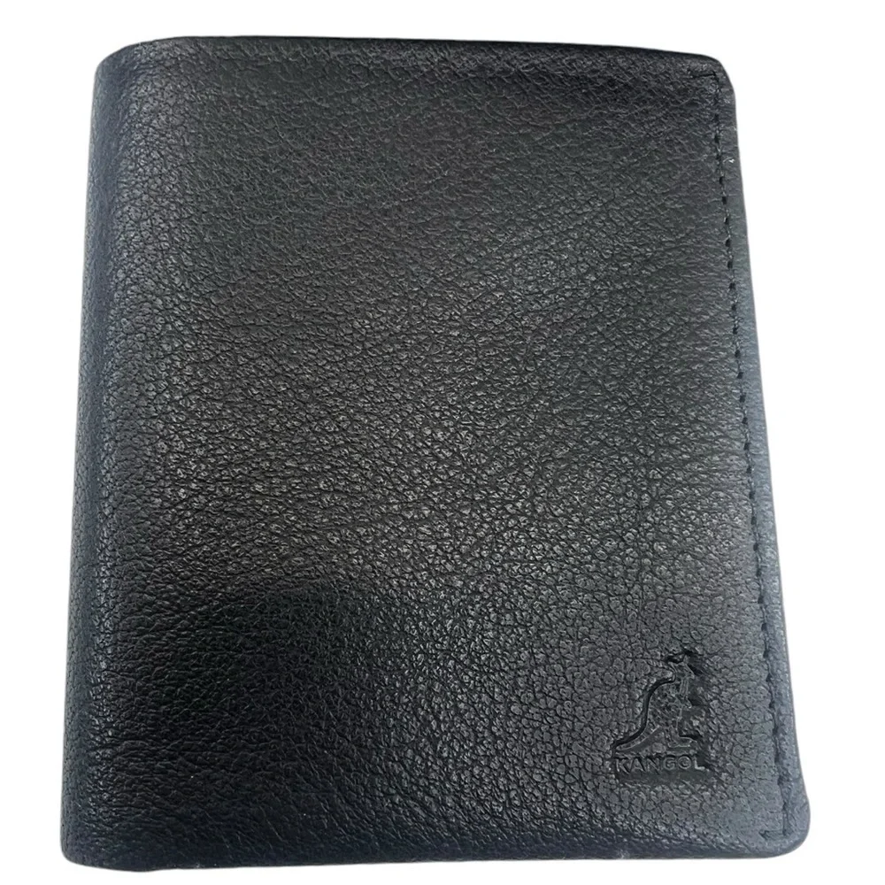 Kangol Men’s Black Genuine Leather Wallet